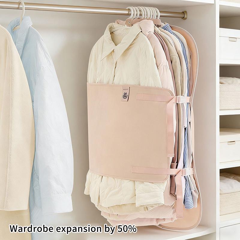 Dustproof Clothing Compression Board Large Capacity Foldable Clothes Dust Cover Protective Reusable Garment Bag Cover Travel1PC