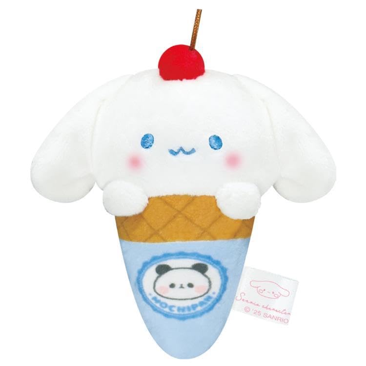 Kamio Japan Cinnamoroll X Mochimochi Panda Mascot Keychain 271036 Ice CINNAMOROLL Panda Mochipan