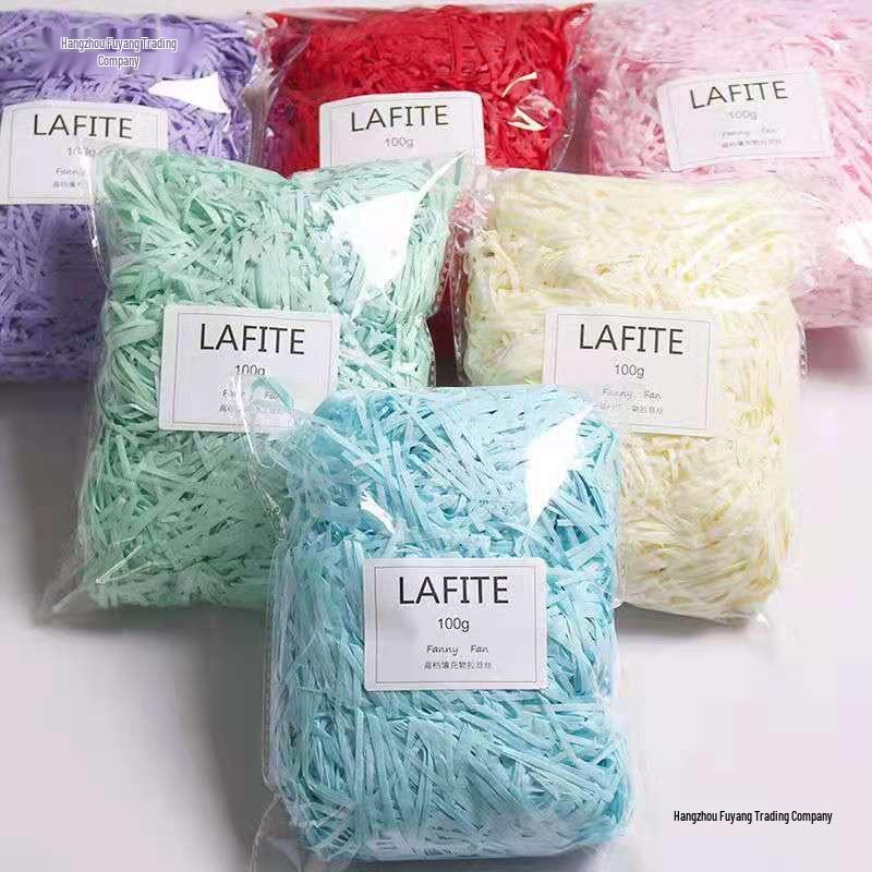 Raffia Gift Box Filler: Shredded Paper Decoration for Birthdays, Weddings, and Souvenirs