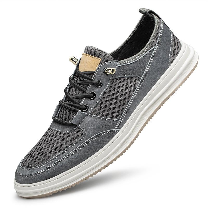 

Men s shoes mesh shoes men s sports shoes British breathable one-pedal lazy shoes driving shoes casual board shoes 37 серый