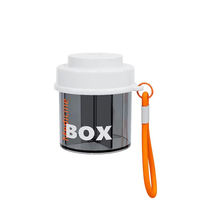 

Waterproof Pill Container with Anti-Mixing & Wide-Opening Design, Rotating Dumping, Compact Travel Medicine Holder for Vitamins білий