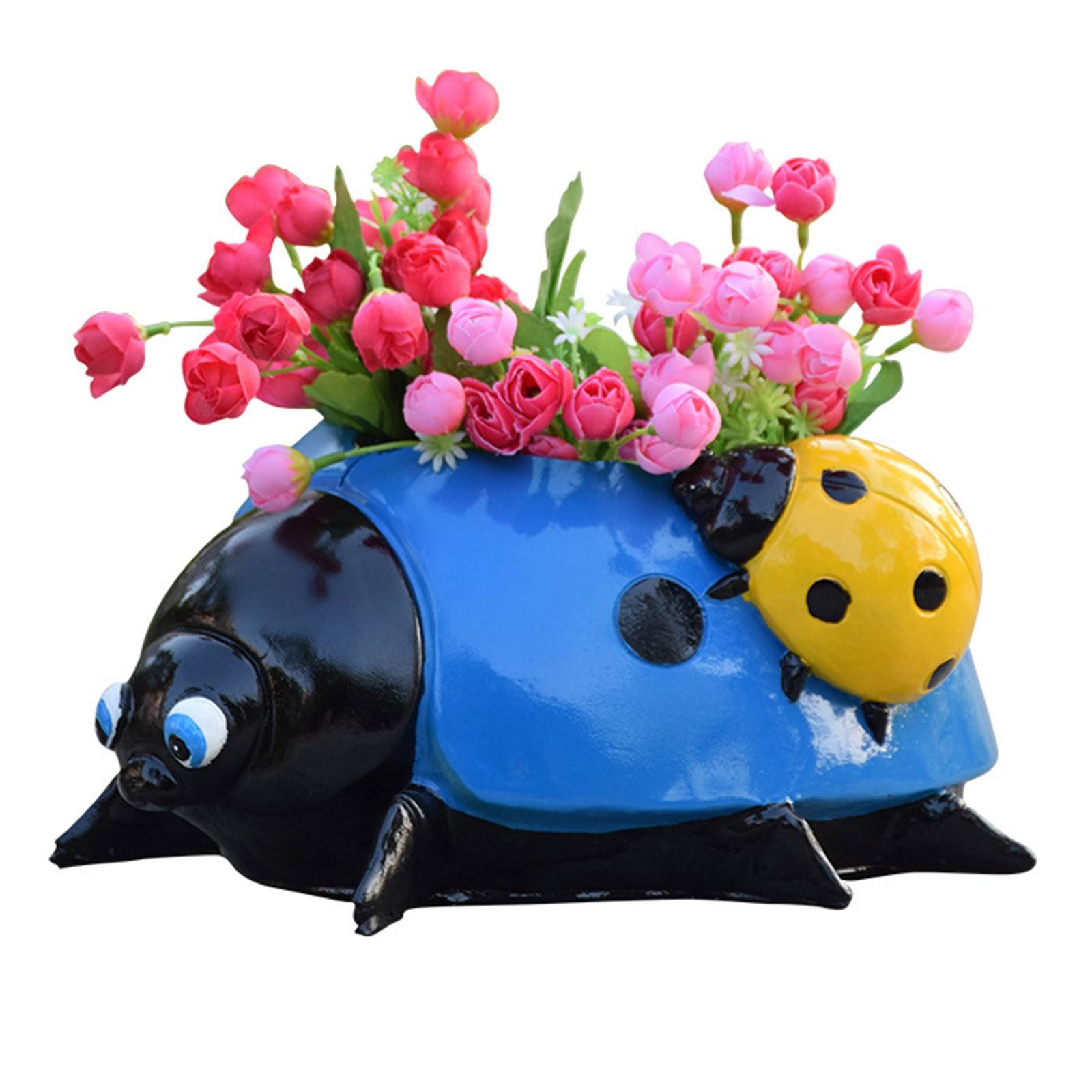 1 PCS Flower Pot Whimsical Resin Planter Pot Garden Sketches Simulation Animal Flower Pot Indoor Flower Pot Garden Yard Decor One Size