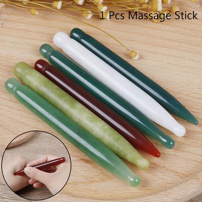 Natürlicher Jade-Gesichtsakupunkturpunkt, Jadestein, Guasha-Massagegerät, Spa-Massagegerät