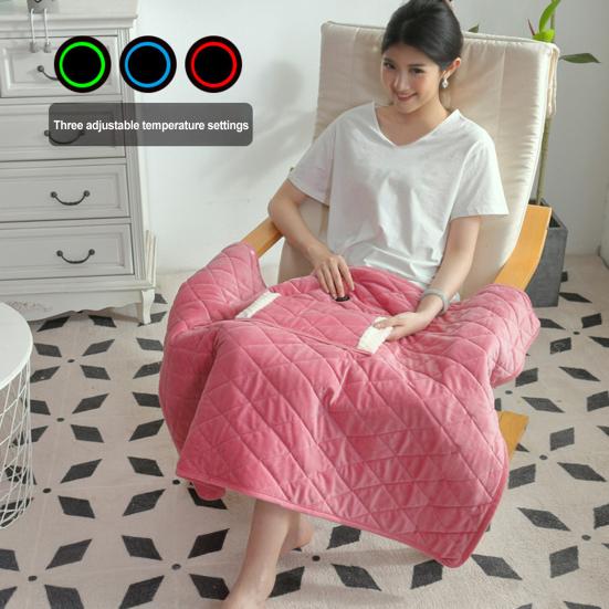 Portable Heating Blanket USB Powered Heated Shawl Wraps Winter Warm Electric Scarf Blanket for Office Car Outdoor