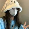 Korean Oversized Puppy Hat Winter Women Plush Hats Cute Doggie Ear Bucket Hat  Lady