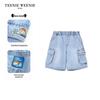 Teenie Weenie Kids Boy's Tencel Blend Denim Work Shorts