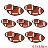 10pcs Cartoon Iron On Patches For Clothing Diy Rugby Game Day Embroidery Patch On Clothes Jackets Sew Applique Stickers Badge 