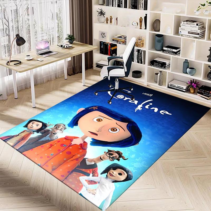 Coraline'S Magical Adventure Carpet For Playroom Bedroom Living Room Sofa Home Decorkids Game Area Rug Nonslip Floor Mat