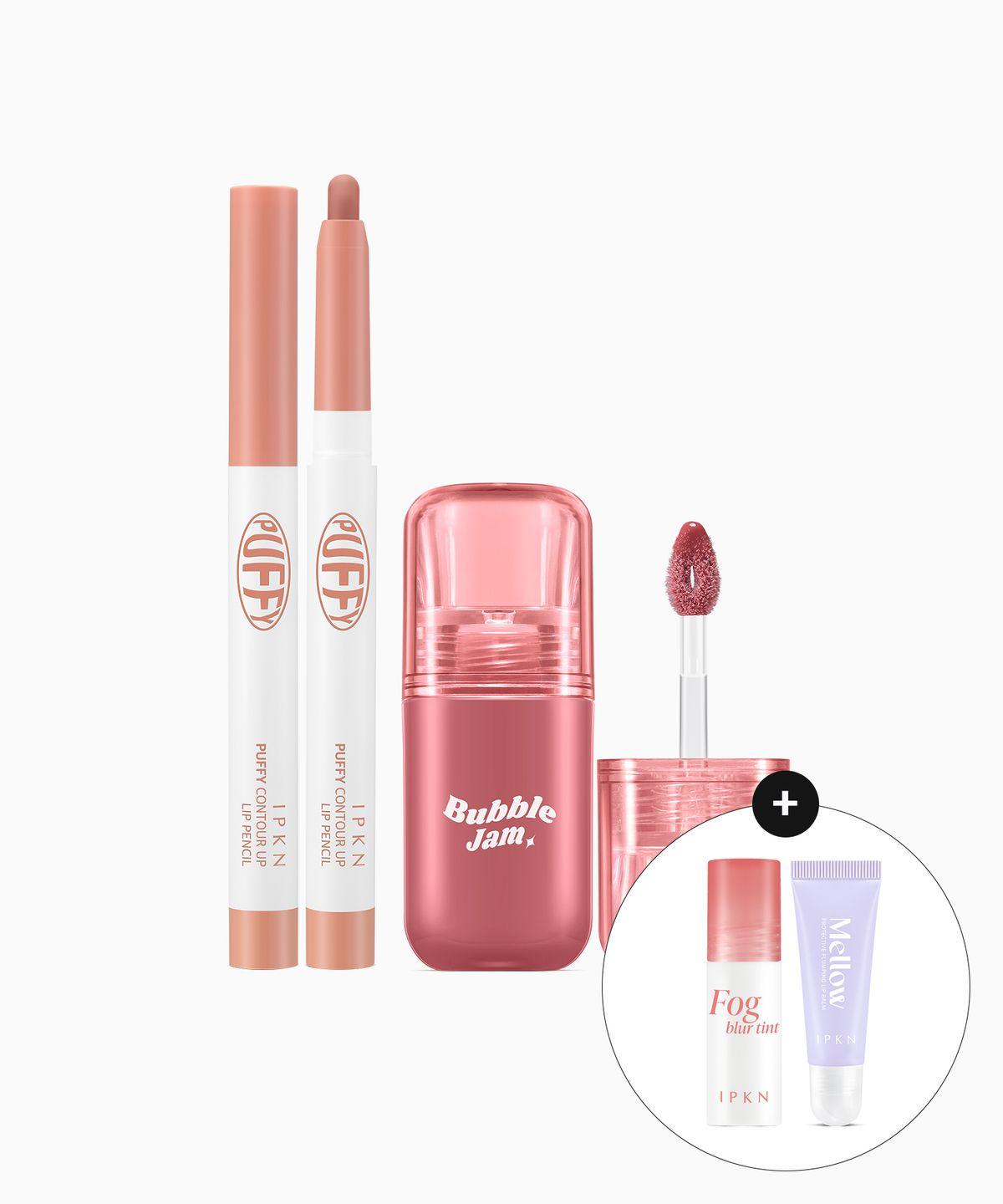 [Free Mini Lip Gift] Puppy Contour Lip Pencil + Bubble Jam Gloss