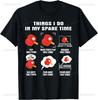 6 Things I Do in My Spare Time  Table Tennis Player TShirt Unisexs Clothing Y2k  Casual Funny Shirt Camisas Streetwear