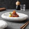 Irregular Stone Pattern Double-layer Plate Ceramic Dessert Dish Snack Plate Sashimi Sushi Plate Artistic Conception Tableware