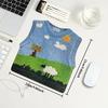 1pc Adorable Knit Sweater Design Mouse Pad-Cute Pixel Tree, Sheep Landscape Gaming Aesthetic,Non-Slip Base,Washable Desk Mat