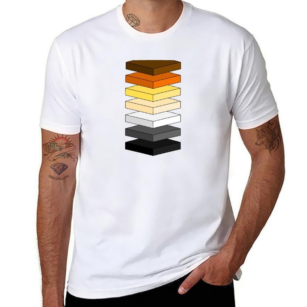 Subtle Bear Pride Flag Geometric Design Tshirt Graphic Print Short Sleeve Tshirt