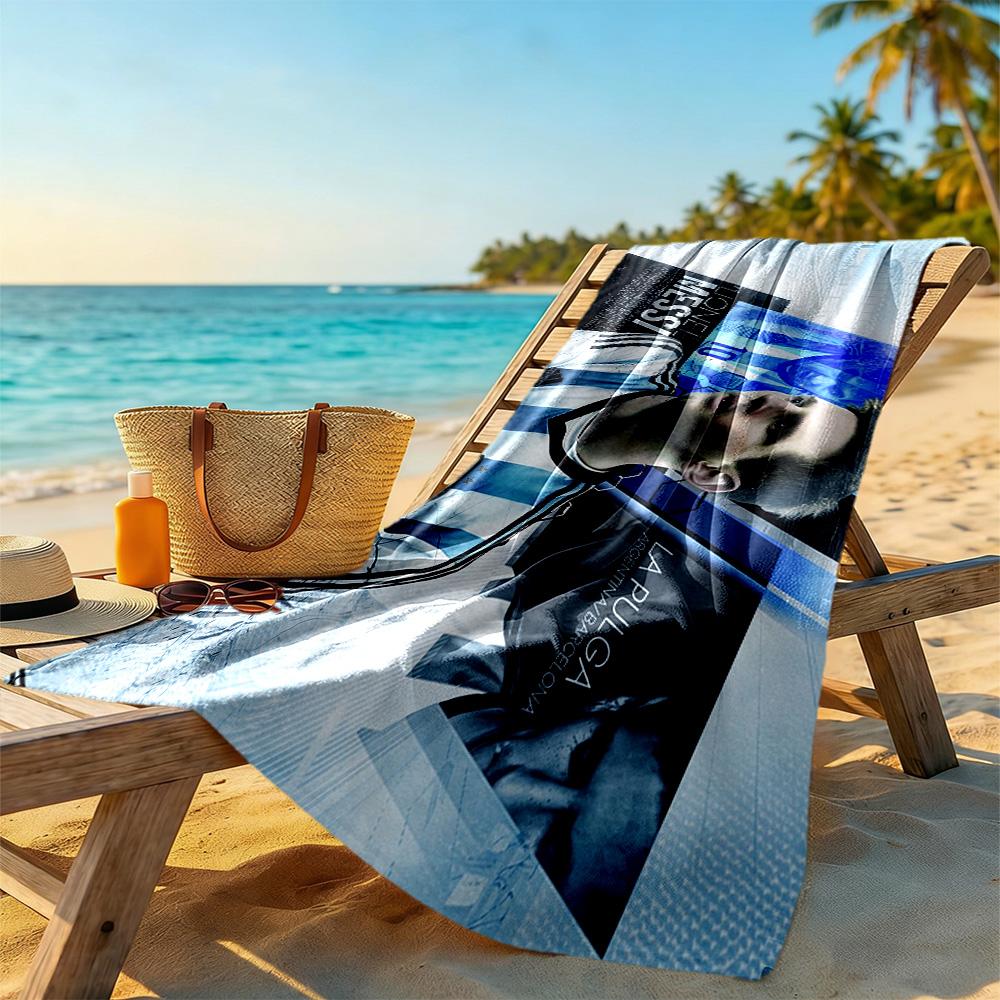Messi Beach Towel Soft Durable Quick-Dry Comfortable Lightweight Ideal for Travel, Outdoor, Swim, Pool, Yoga, Surf, Camping, Hiking, Gym, Gift, Holida