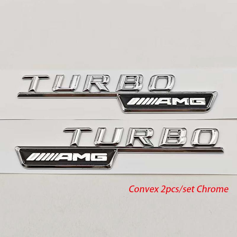 3D ABS Chrom Černý Stylingové Logo Auta Turbo AMG Znak Boční Odznak na Blatník Pro Mercedes Benz Třída AMG Samolepka Příslušenství  z15