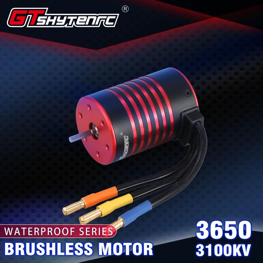GTSKYTENRC 3650 Brushless Motor 3100KV Waterproof Motor for 1/10 RC Car Truck