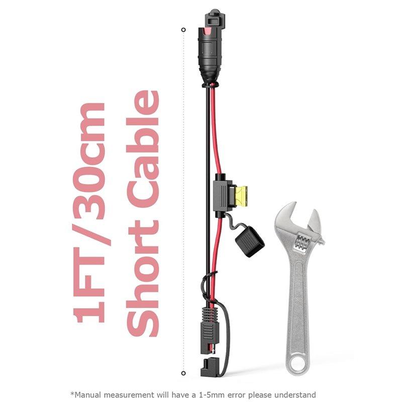 2er-Pack 1FT SAE-Verlängerungskabel für NOCO Genius Smart-Batterieladegeräte, 14AWG Heavy Duty SAE-Steckerkabel, Für Auto