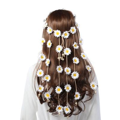 Gänseblümchen Sonnenblume Stirnband Blumenkrone Haarband Vintage Boho Fee Kopfschmuck für Hochzeit Party Kostüm Fotografie Dekoration