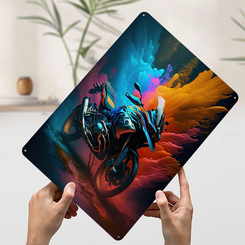 Sports Car R GS Printed Poster Customized Wall Art Retro Vintage Metal Tin Signs for Room Bedroom Decoration Gaming House