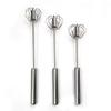 Stainless Steel Semi-Automatic Rotating Egg Beater for Kitchen and Baking