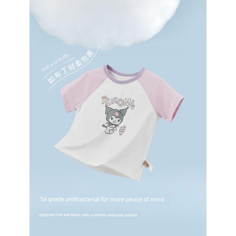 Kuromi David Bella Girls Short-Sleeved T-Shirt Summer New Kidsren's Clothing Girls Tops Baby Kidsren's Clothing for Girls