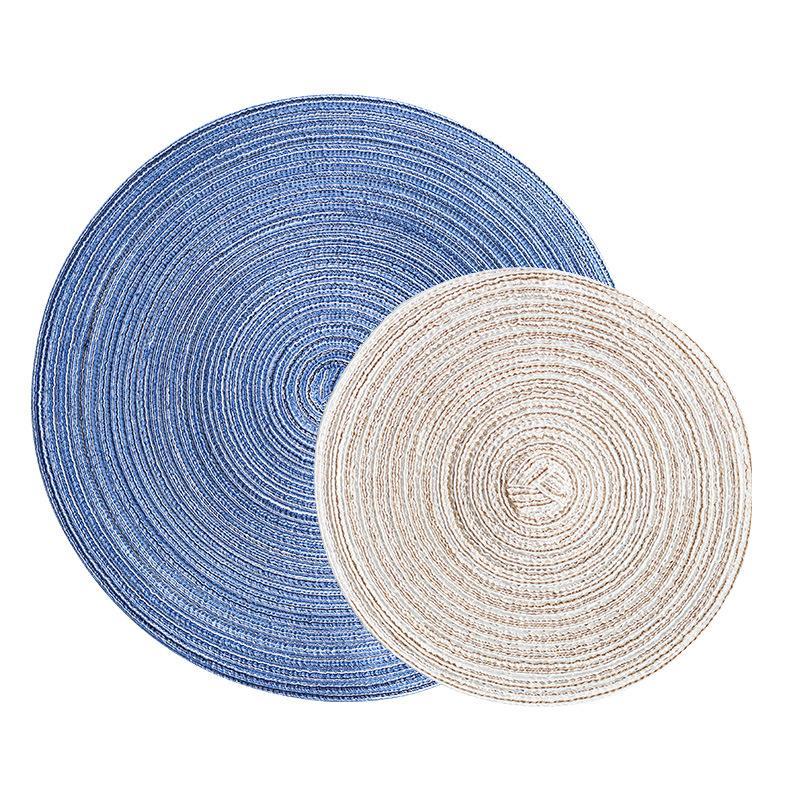 Japanese Cotton Yarn Pot Mat, Thermal Insulation Mat, Hot Thread Round Placemat, Coaster, Hand-Woven Dining Table Surface, Non-Slip Bowl Mat.