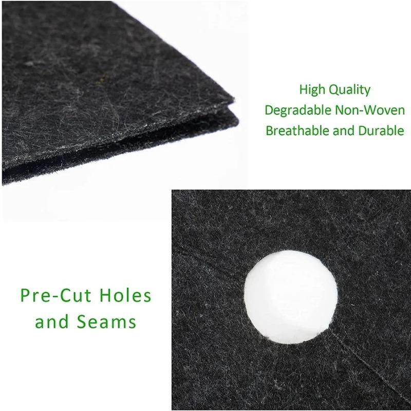 Non Woven Tree Mulch Ring Weeding Barrier, Protector Mat, Plant Cover, Anti Grass, Gardening Fabric Weed Control, 15cm-82cm KTY