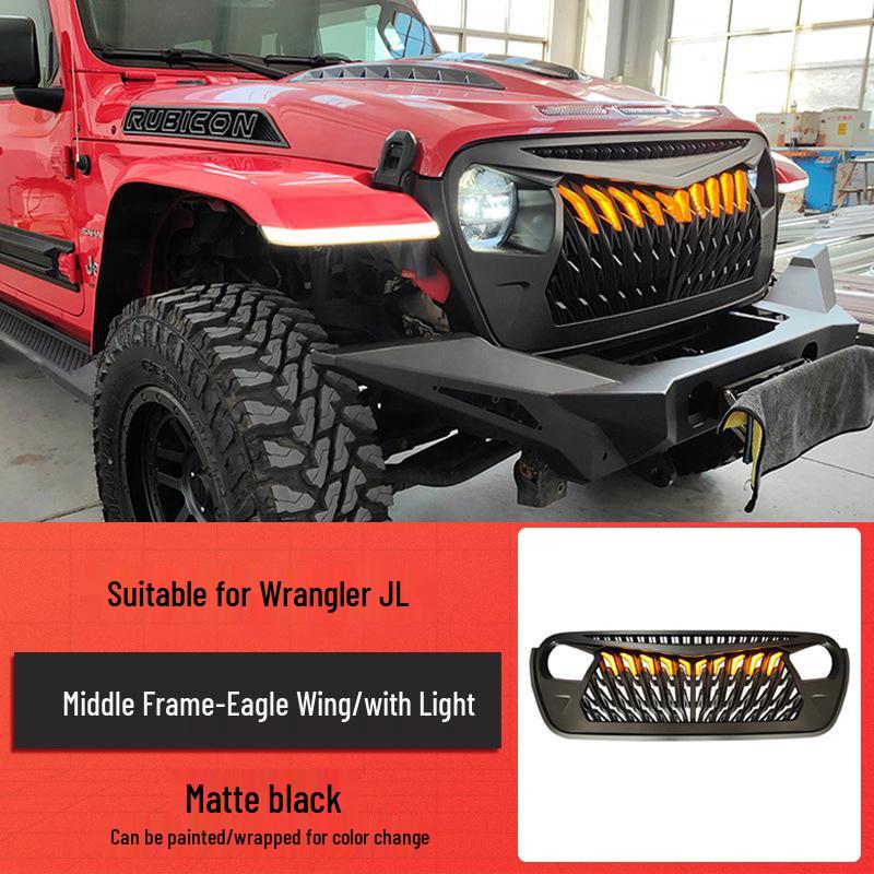 Naštvaná mřížka se světly pro 07-23 Wrangler, Renegade, Gladiator Přední úprava
