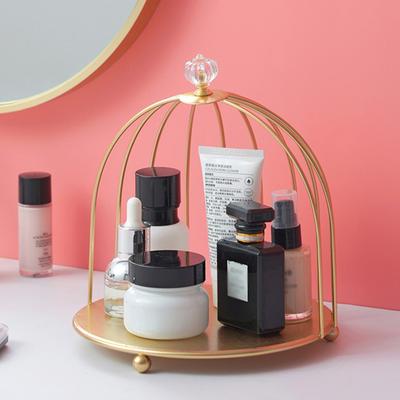 Iron Art Nordic Style Bird Cage Rack Cosmetic Storage Rack Finishing Table Rack