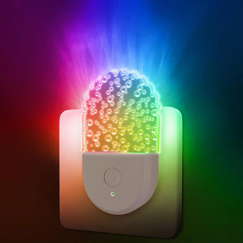 

RGB Нічник: Налаштовуваний візерунок, Чутливий до світла, Святкова атмосфера, Лампа настрою