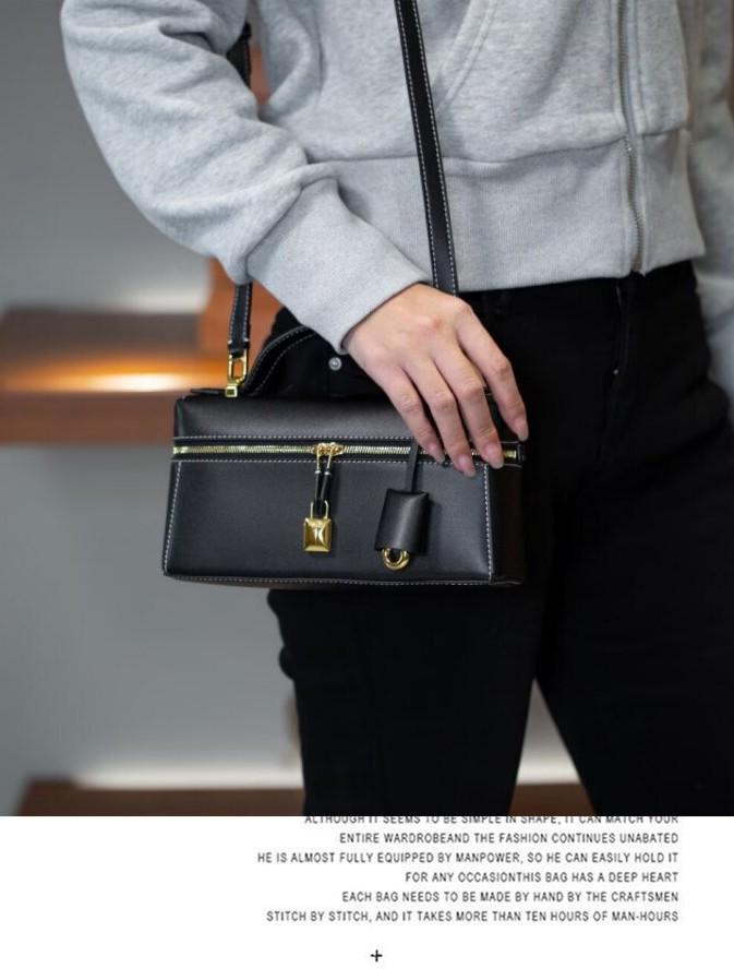 LP23 Women's Premium Cowhide Shoulder Bag with Removable Strap