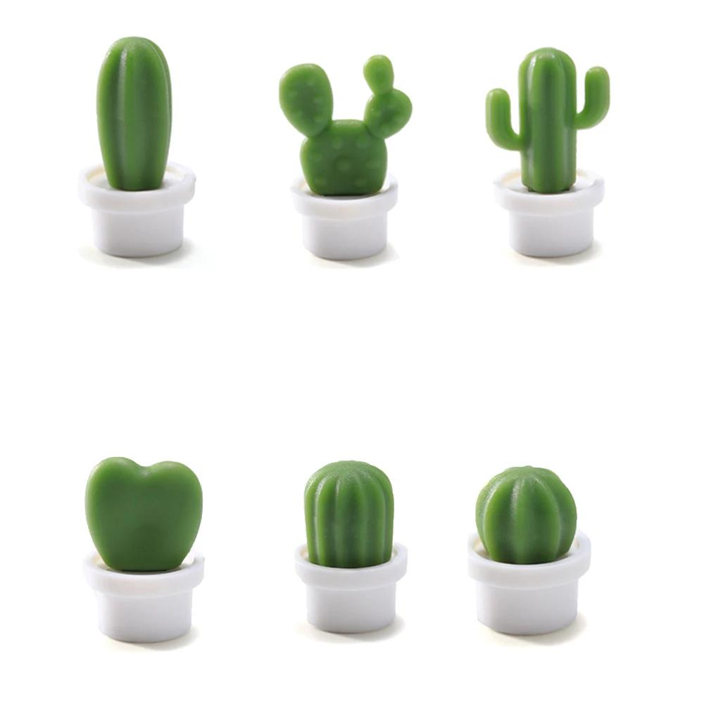 1Set Cute Fridge Magnets Succulent Plant Magnet Button Cactus Refrigerator Message Sticker Magn Home Decor Kitchen Accessories