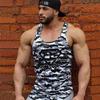 Stylish Polyester Fiber Men's Vest Moisture-wicking Slim Fit Gym Tank Top For All Seasons