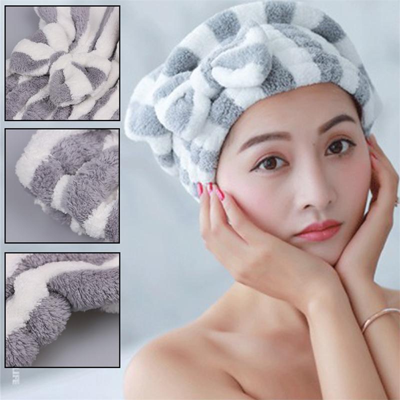 Buy Bowknot Dry Hair Towel QuickDrying Hair Caps Shower Cap Super