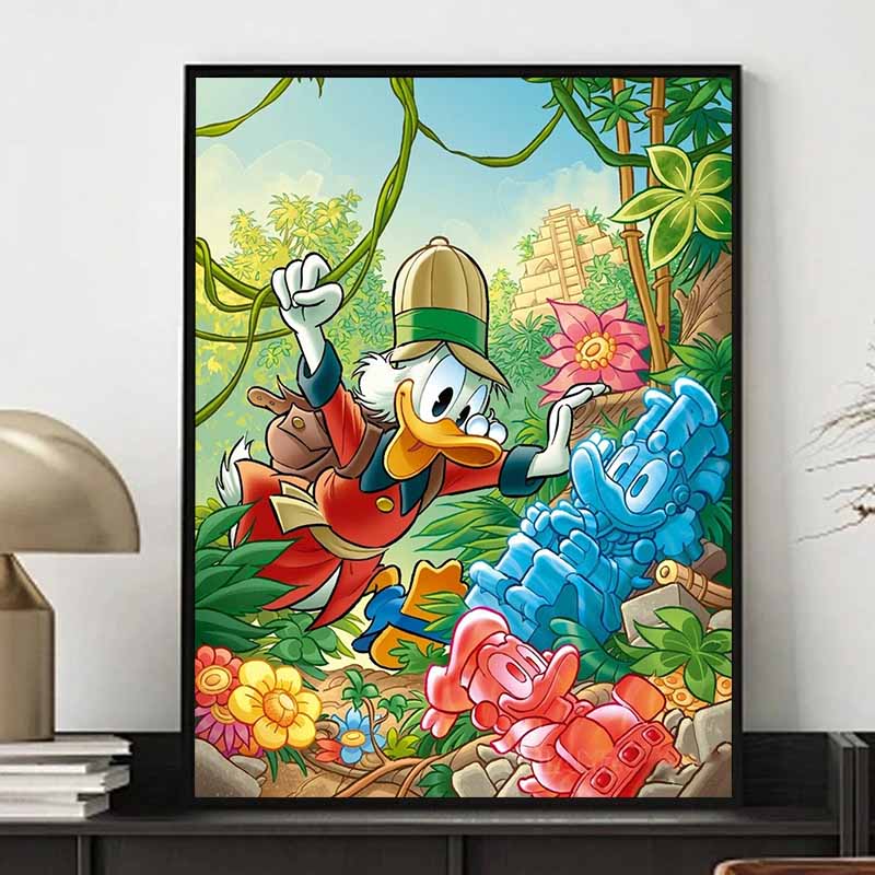 Disney Diamond Painting Duck McMurray Jungle Adventure Illustration 5D Diamond Painting Art Embroidery Cross Stitch Room Decoration