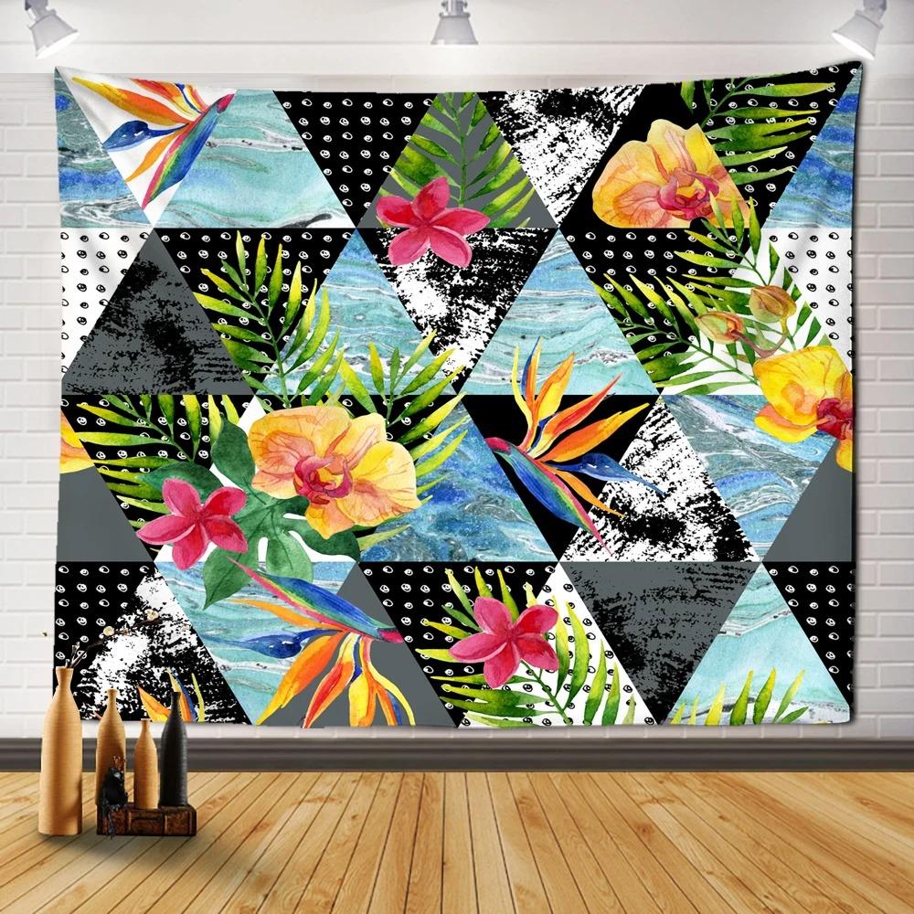 Tropical Plant Palm Leaf Background Cloth Home Wall Decoration Tapestry Office Living Room Tapestry