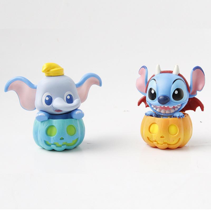 Donald Duck Pumpkin Shaped Halloween Themed Model Ornament Set