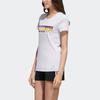 Adidas Neo Letter Print Round Neck Sports Short Sleeve T-Shirt Women Tops White FP7369