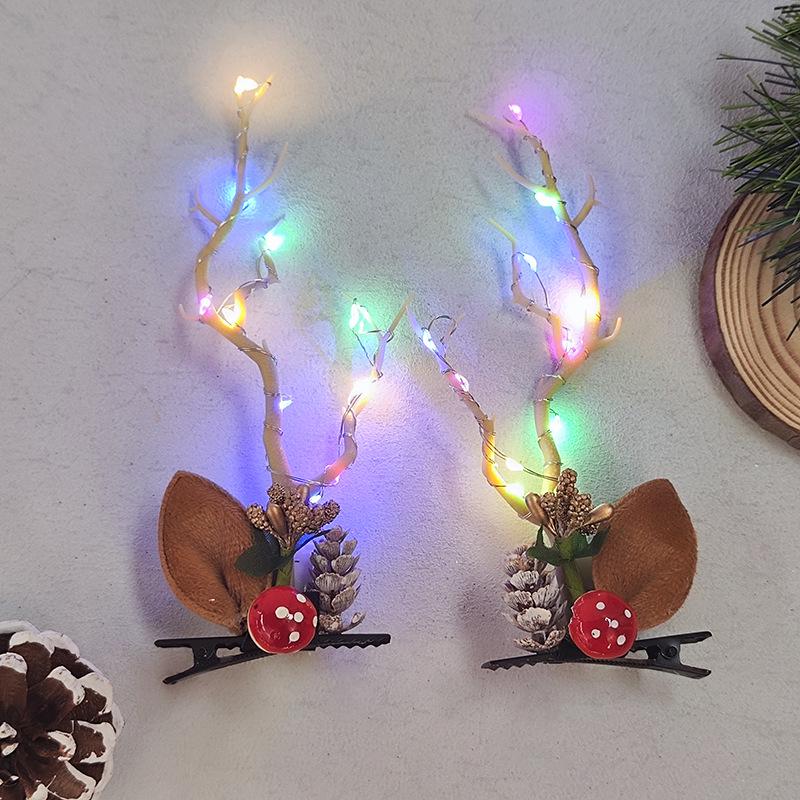 Świecące Świąteczne Akcesoria do Włosów Bałwana: Świecąca opaska i spinka do włosów dla dorosłych i dzieci