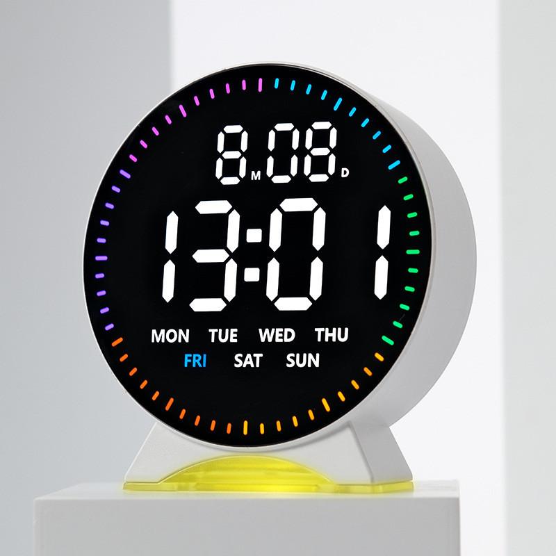 Modern Minimalist Led Alarm Clock With Night Light And Calendar For Bedroom Decor