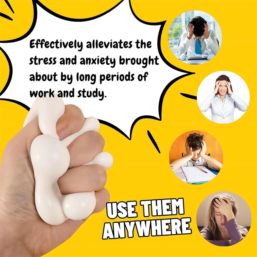 Squishy Tofu Slow Rising Stress Balls Anxiety Relief Toys Dough Sensory Pull Stretch Dough Ball Fidget Toy