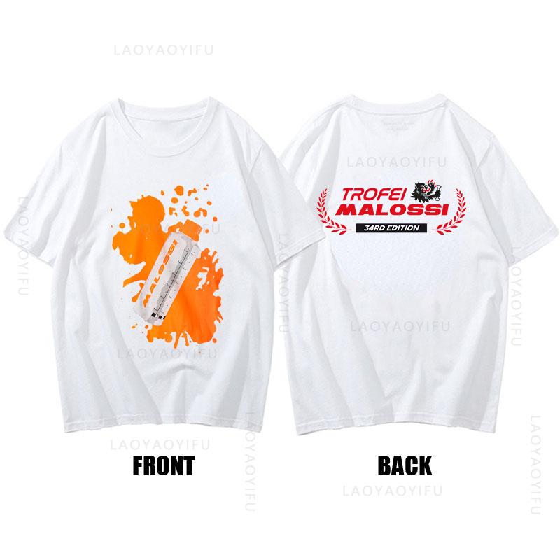 Gorąca Sprzedaż Nowa Moda Motyw Malossi 100%Bawełna Letnia Odzież Uliczna Krótki Rękaw T-Shirt Y2k Śmieszna Koszulka Unisex Graficzna Siłownia