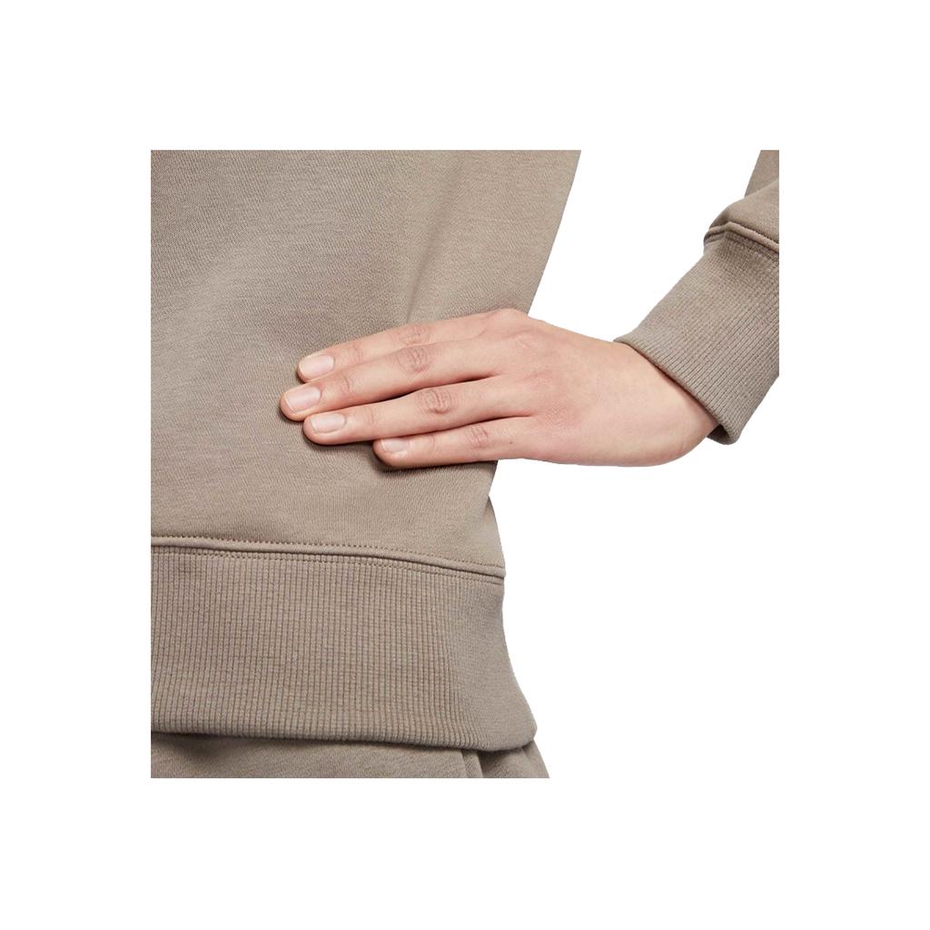 Nike Sportswear Phoenix Fleece Pullover Long Sleeve Sweatshirt Women Tops Brown DQ5752-233