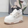 Fashion 10CM Cow Suede Genuine Leather Platform Wedge Skate Boarding High Brand Heels Casual Women Vulcanized Shoes Summer Shoes