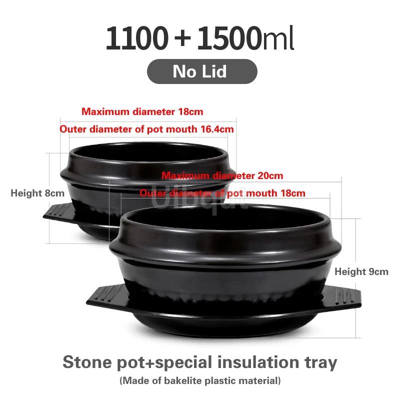 Korean Style Stone Pot Special for Rice Mixing Korean Commercial Little Pan Rice Small Casserole Small Ceramic Sand Pot Cookware