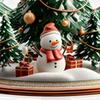 Christmas Table Decor 2D Ferris Wheel Ornaments Rotating Base Christmas Decorations For Table With Tree Design For Tiered Tray