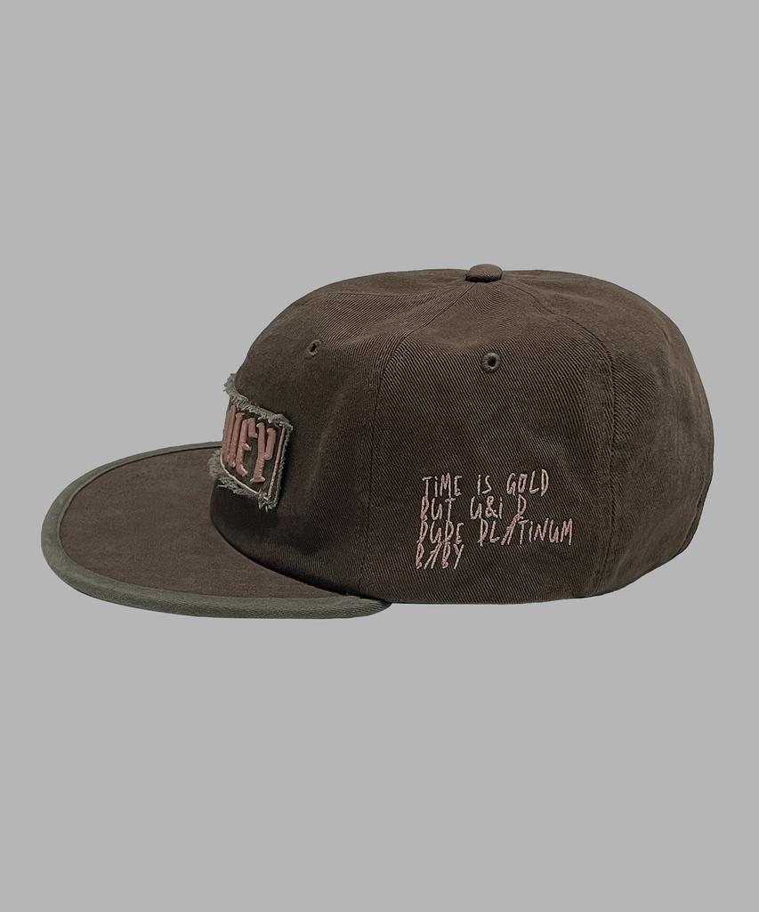Hyui Og Logo Vintage Washing Cap [Brown]