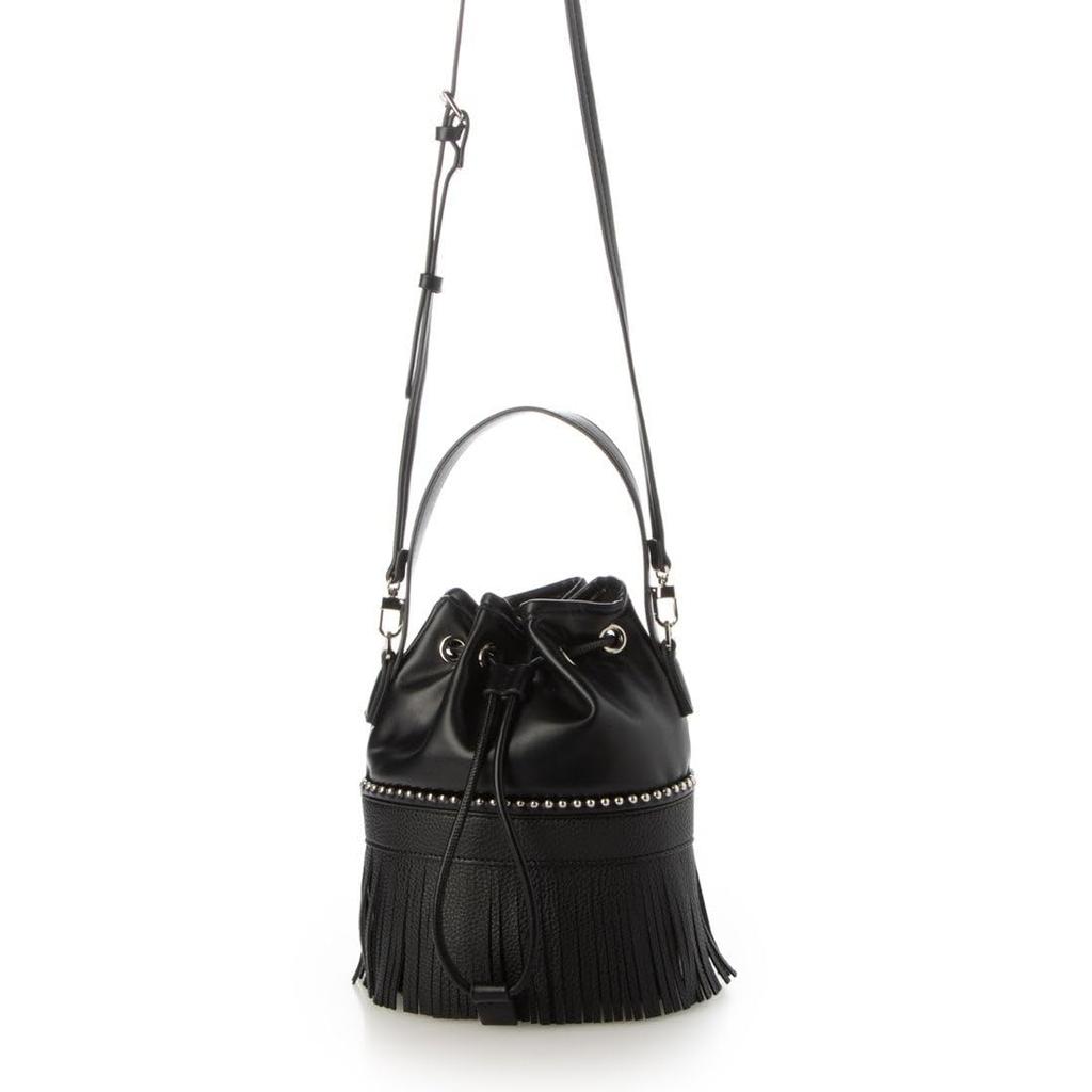 [Kashkash] Ball Chain Point Tassel Drawstring Shoulder Bag