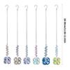 6 Piece Artistic Mineral 4 Leaf Shamrock Hangings White Mineral Wind Chime Upgrades for Attractive Spectrum Displays