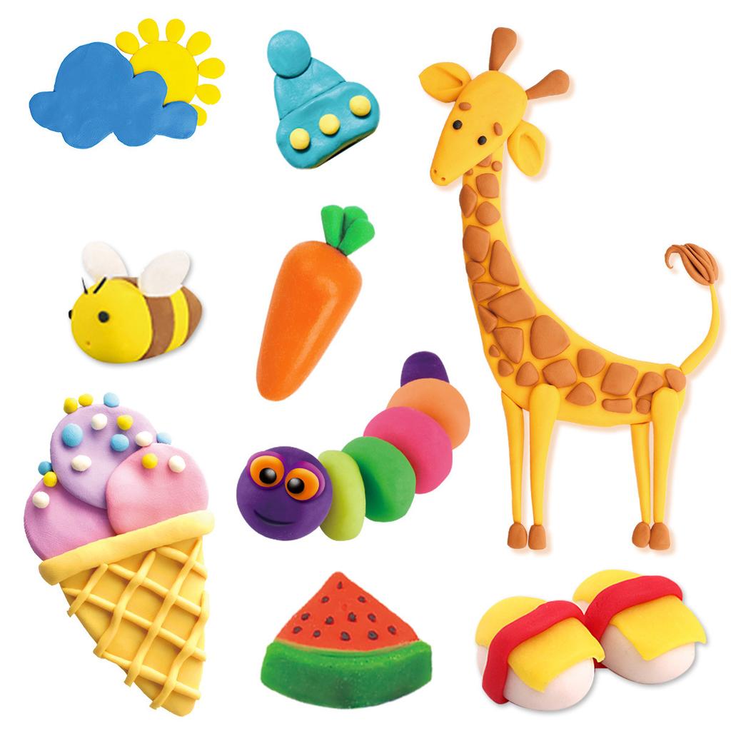 Argilla Fatta a Mano 6 Colori Plastilina Argilla Colorata Giocattoli per l'Educazione Precoce dei Bambini